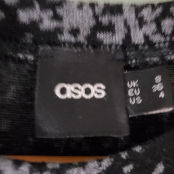 Asos grey/black midi dress large - Picture 6 of 7